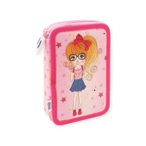 Picture of SPREE DOUBLE DECKER PENCIL CASE FILLED SCHOOL GIRL